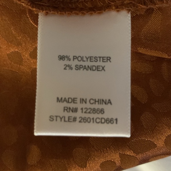 Woman’s copper color pull over dress top! - Picture 6 of 7